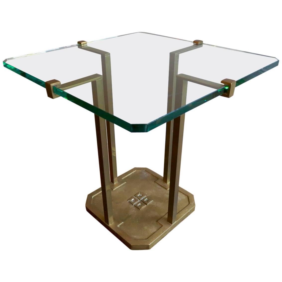 Peter Ghyczy Brass Occasional Table