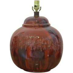 Red Drip Glaze Ceramic Lamp 1