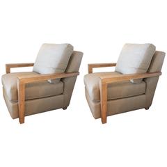 Modern Club Chairs with Stain-Resistant Fabric