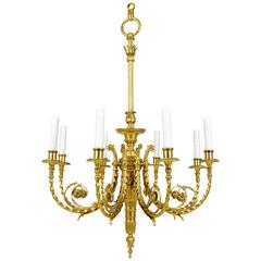Louis XVI Style Gilt Bronze Eight-Arm Chandelier 2