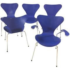 Set of Five Arne Jacobsen Series 7 Chairs, Fritz Hansen, Denmark