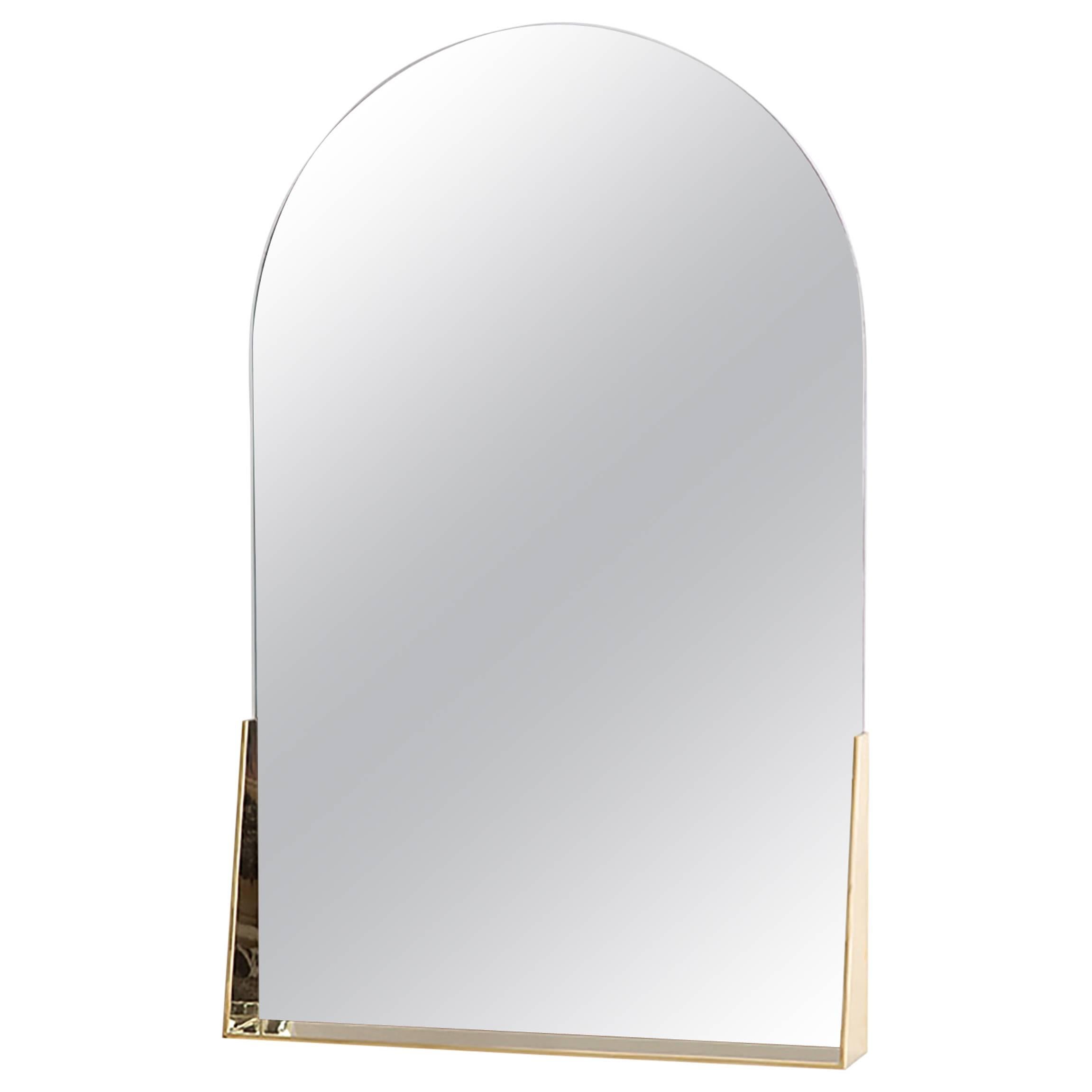 Feehan Mirror in Brass For Sale