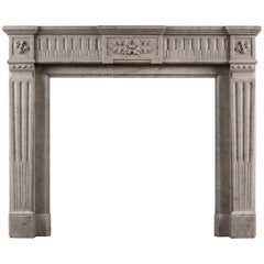 Carrara Marble French Fireplace in the Louis XVI Style