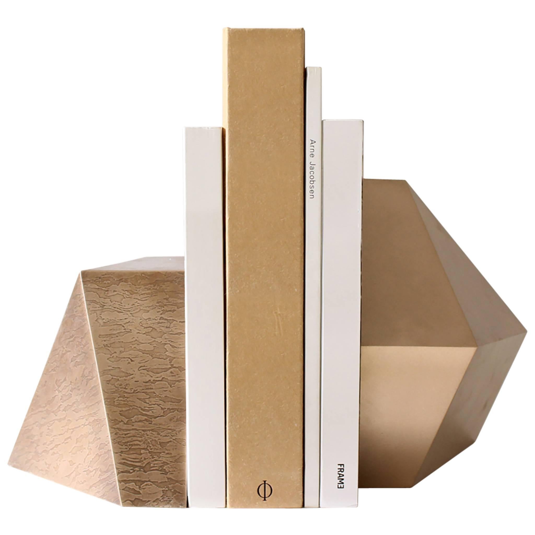 Poly Bookends, Bronze For Sale