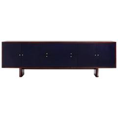 96" Turner Sideboard, Solid Wood and Leather