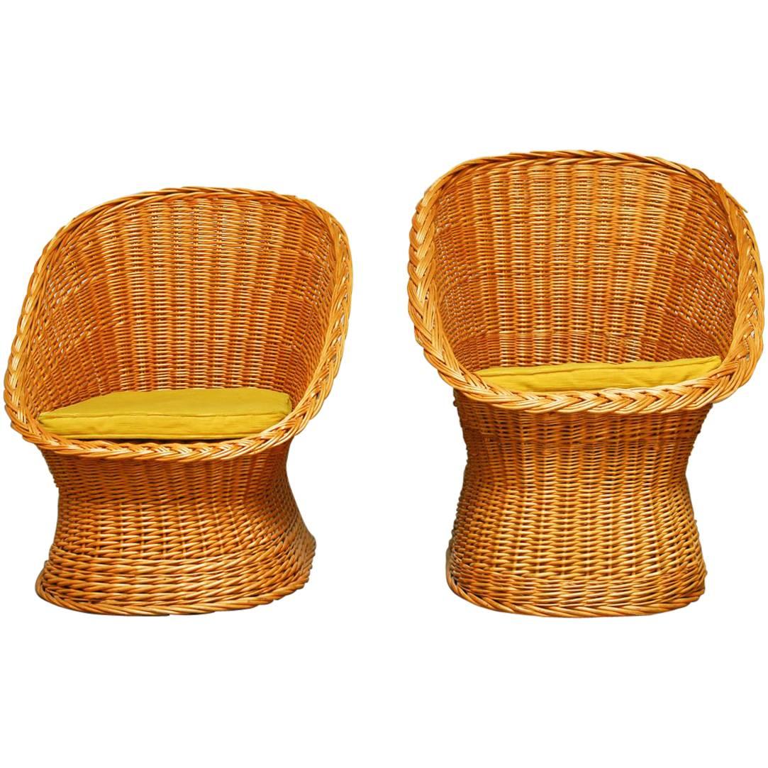 Philippine Rattan Chairs 8 For Sale on 1stDibs
