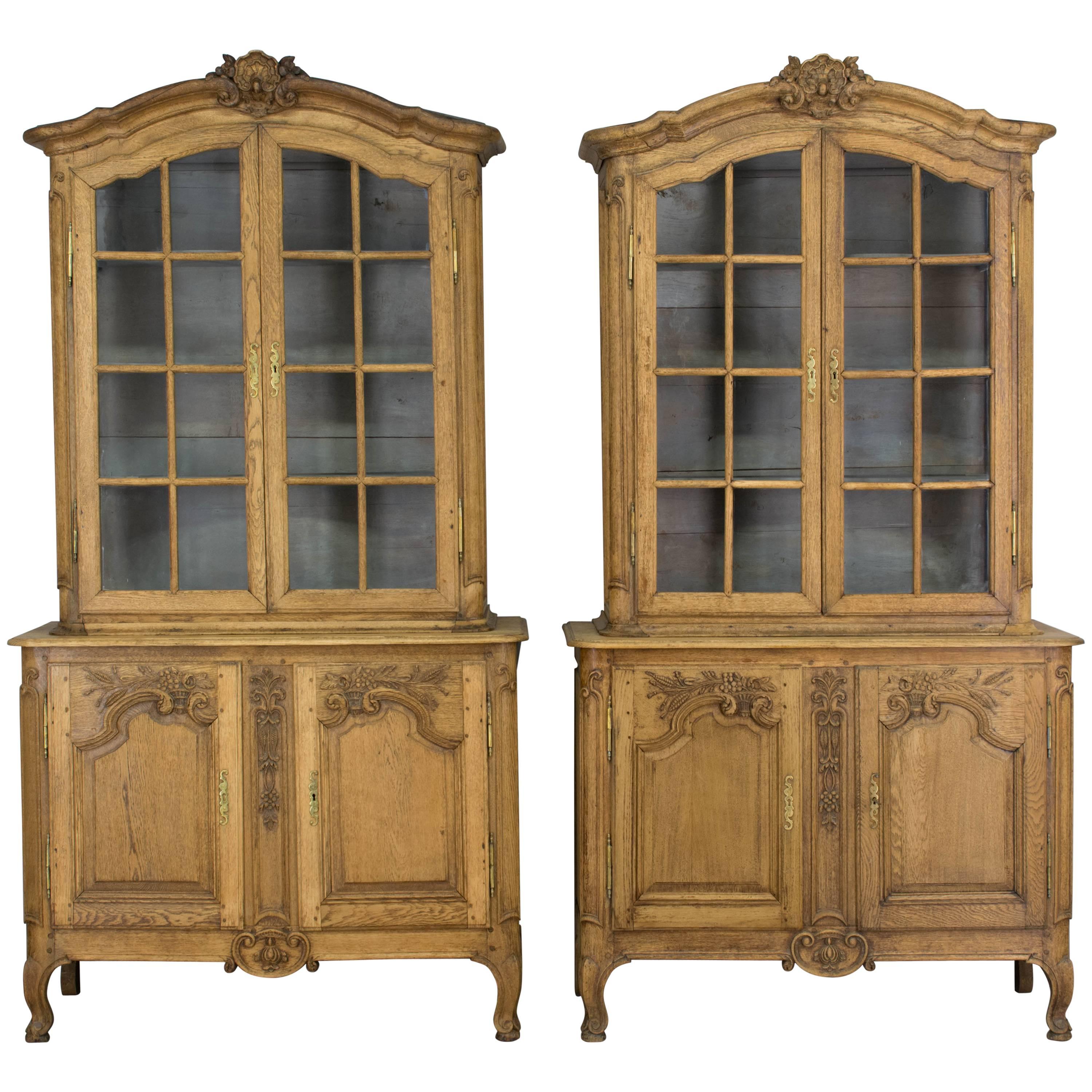 Pair of Louis XV Style Buffet a Deux Corps