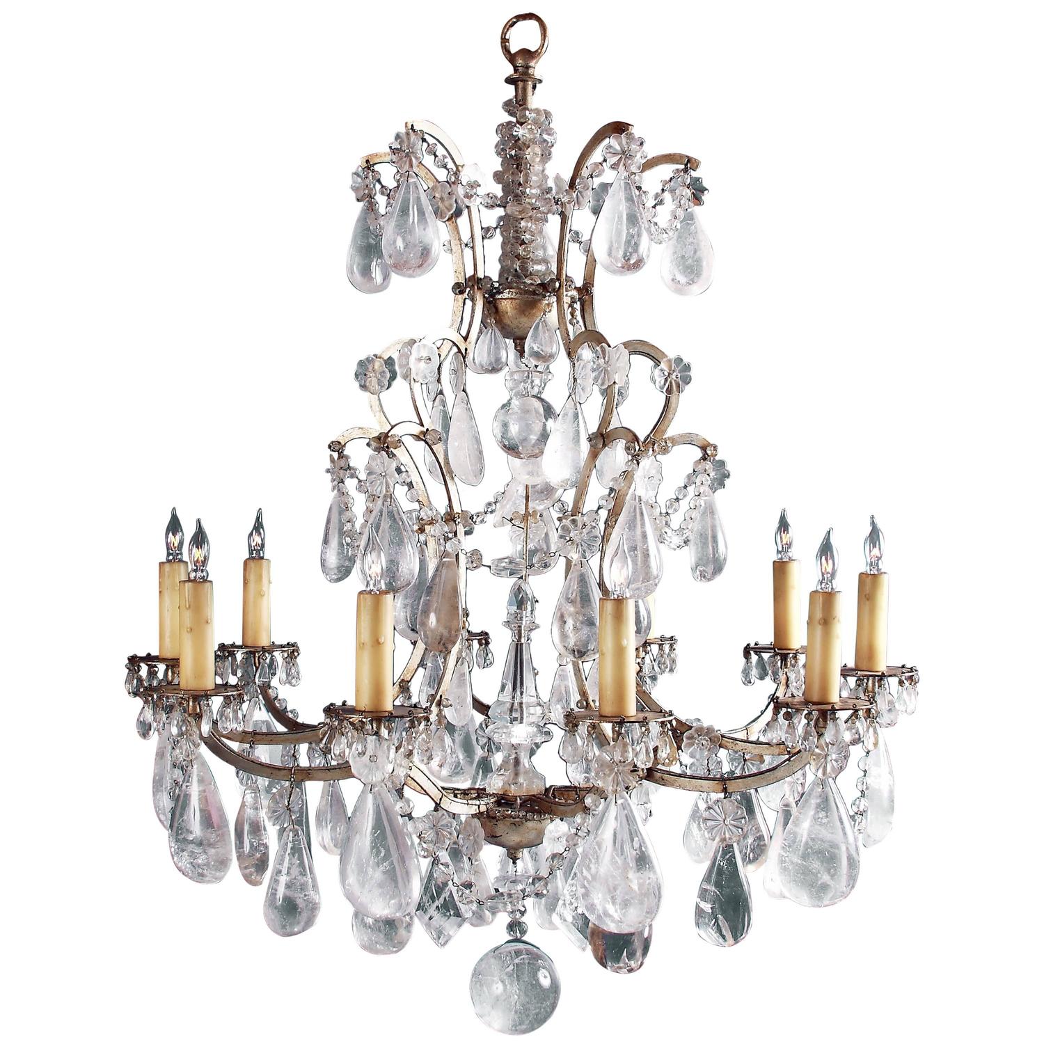 Rock Crystal Chandelier For Sale at 1stdibs