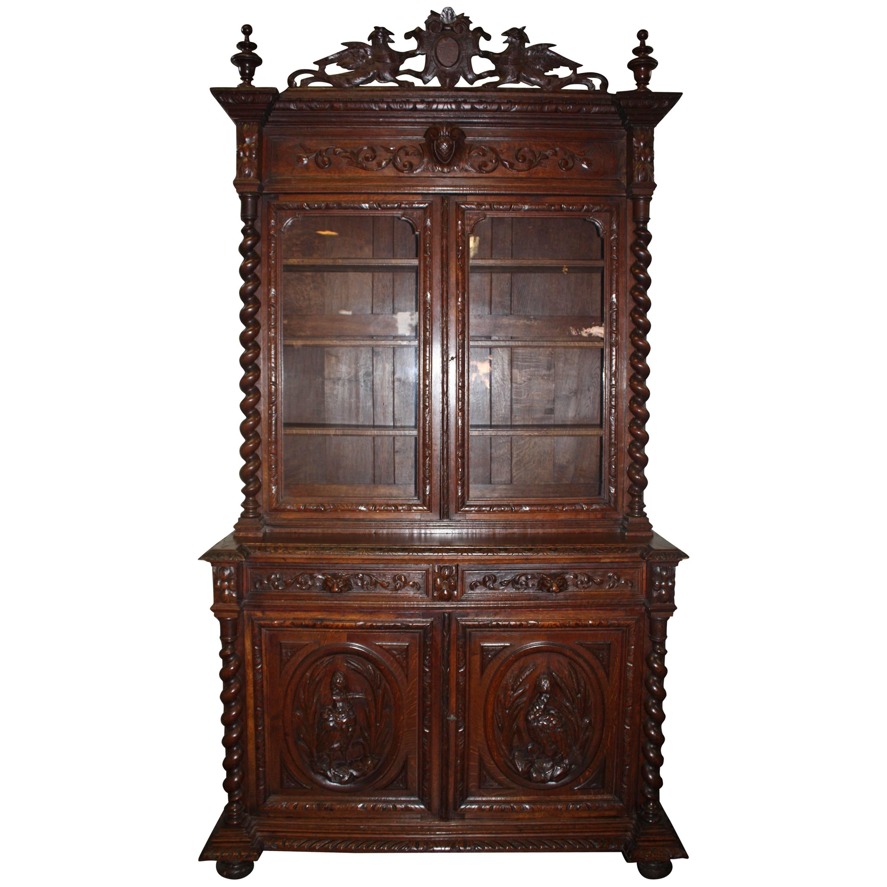 Gorgeous 19th Century French Black Forest Cabinet