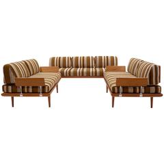 Three-Piece Peter Hvidt & Orla Mølgaard-Nielsen Sofa/Daybed and Pair of Settees