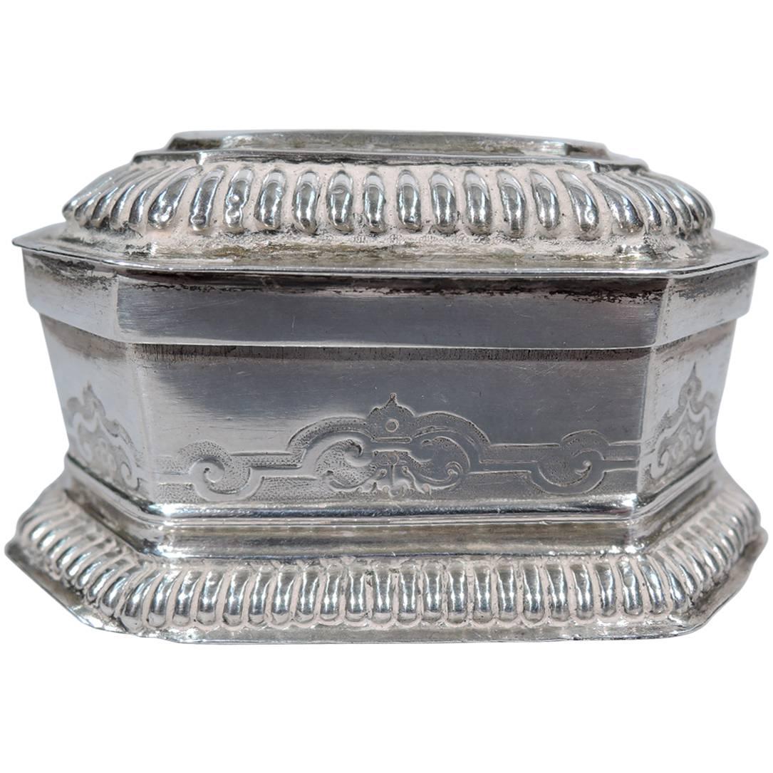 Antique German Silver Spice Box by Eyssler in Nuremberg