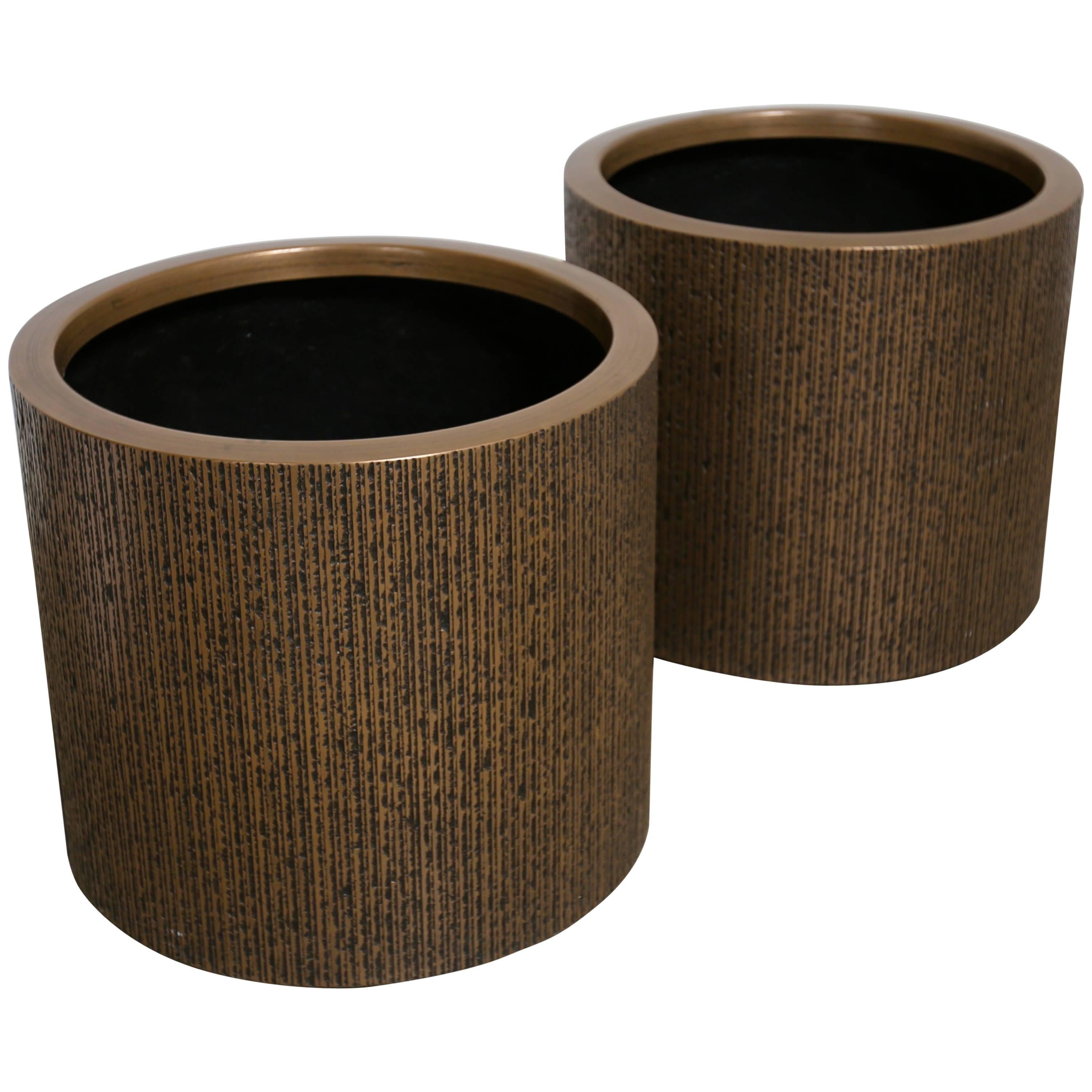 Large Pair of Sculptural Planters by Forms and Surfaces