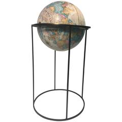 Modernistic World Globe with Great Design in the Manner of Paul McCobb