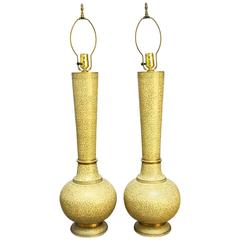 Pair of Mid-Century Cloisonné Vase Table Lamps