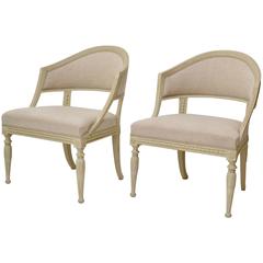 Pair of Late Gustavian Swedish Armchairs Attributed to Ephraim Stahl, circa 1800