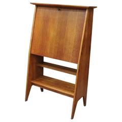 French Desk Secretary and Bookshelf Cabinet by Rene Gabriel