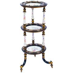 Antique French Porcelain and Ormolu-Mounted Etagere, circa 1880