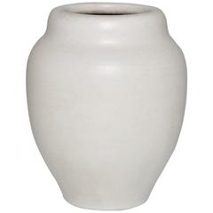 Rare Art Deco Pilkingtons Royal Lancastrian White Ceramic Pot Vase