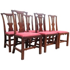 Set of Six George III Fruitwood Dining Chairs