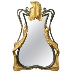 1980s Italian Mirror in Liberty Style