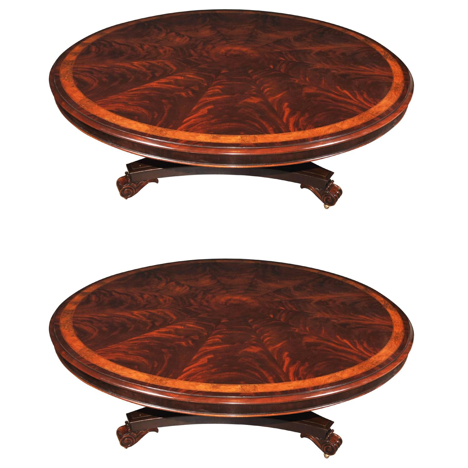 Regency Style Round Dining Table Flame Gany Centre Tables For Regency Style Round Dining Table Flame Gany Centre Tables For At 1stdibs