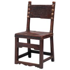 Walnut Italian Chair, circa 1650