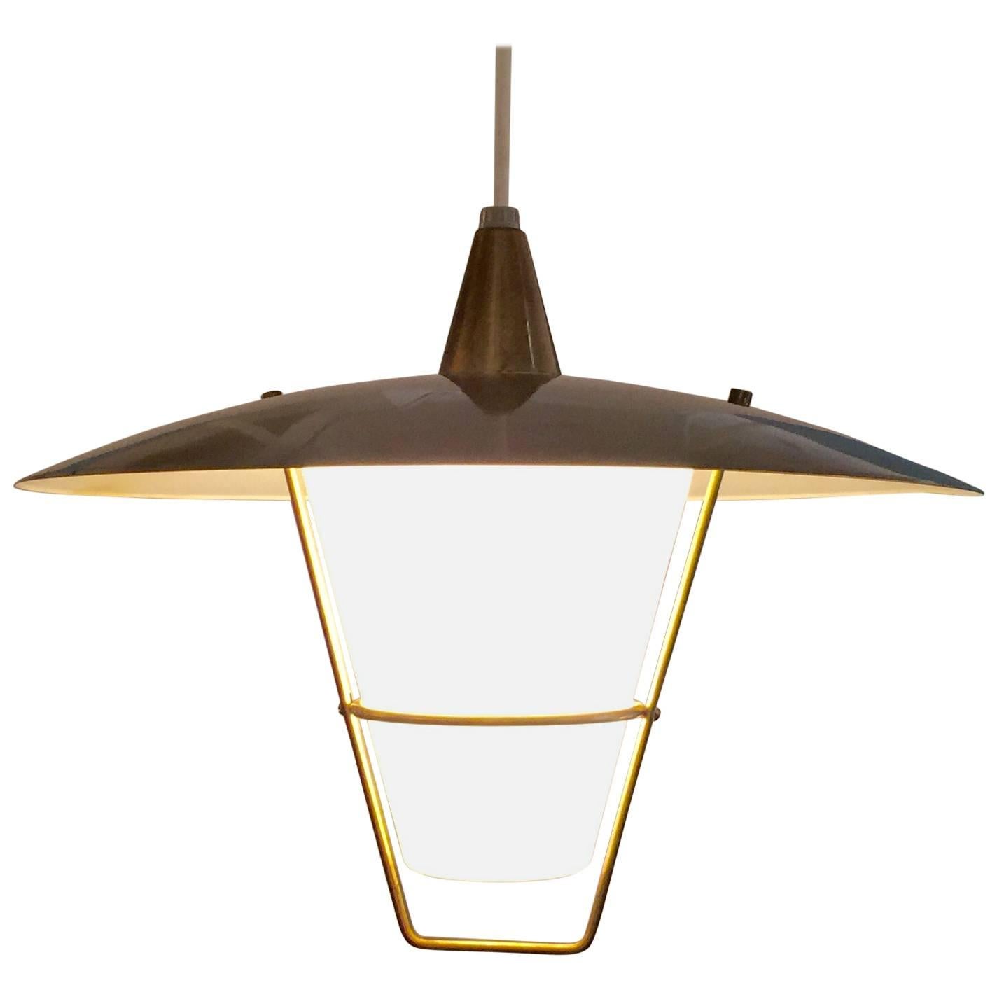 1960s Modernist Lightolier Pendant Light