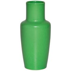 Antique Art Deco Ruskin Ware English Green Ceramic Pot Vase