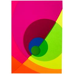 1970s Original Serigraph "Split Infinity" Signed, Herbert Aach
