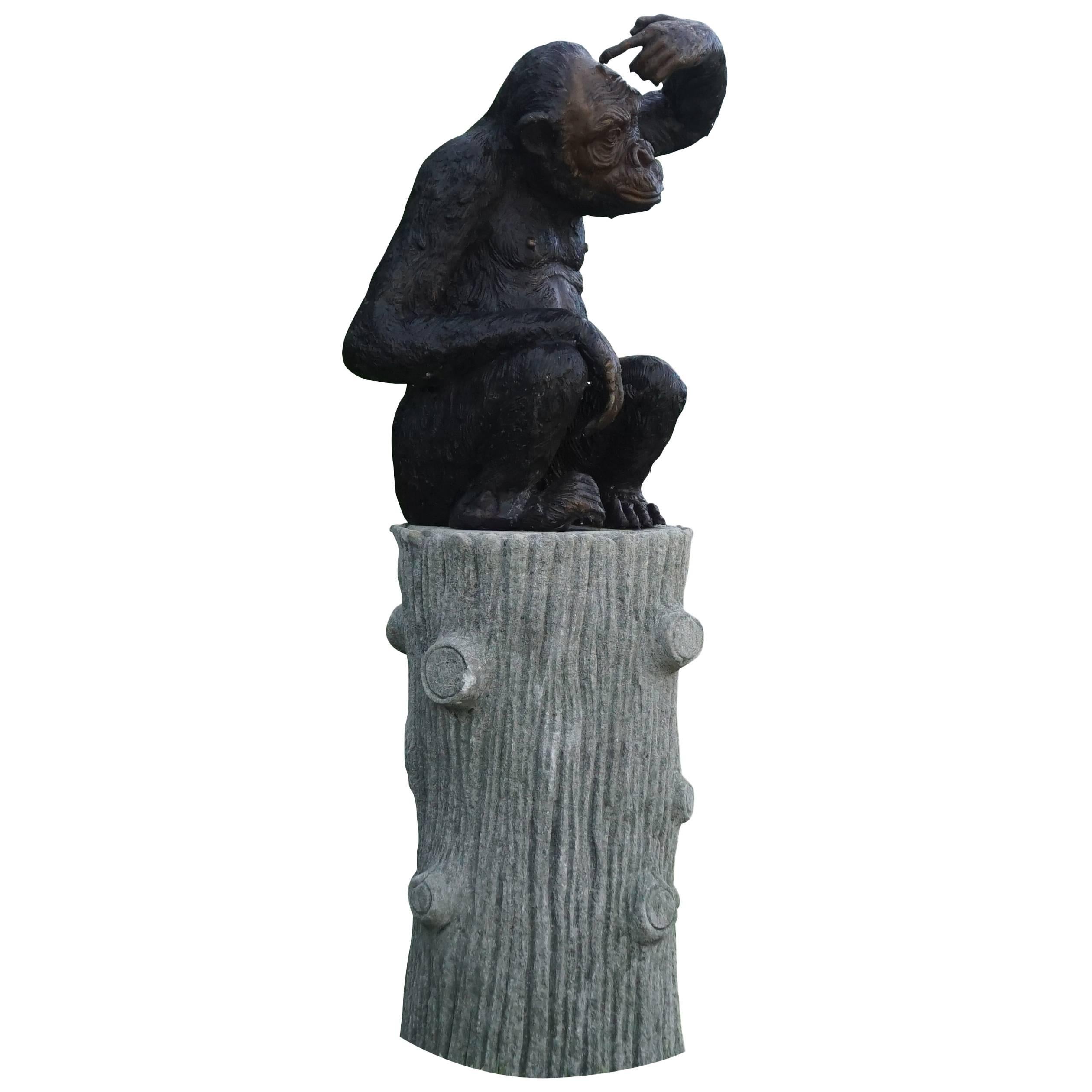 Featherock Monkey Sculpture at 1stdibs