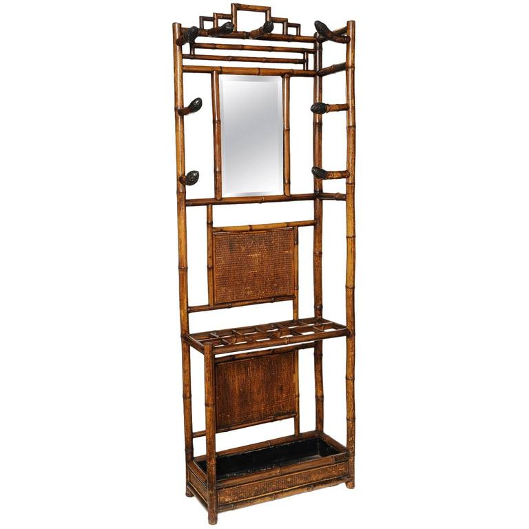19th Century English Bamboo and Rattan Hall Tree at 1stDibs bamboo