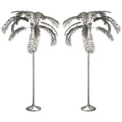 Pair of Monumental Aluminum Palm Trees by Arthur Court 2