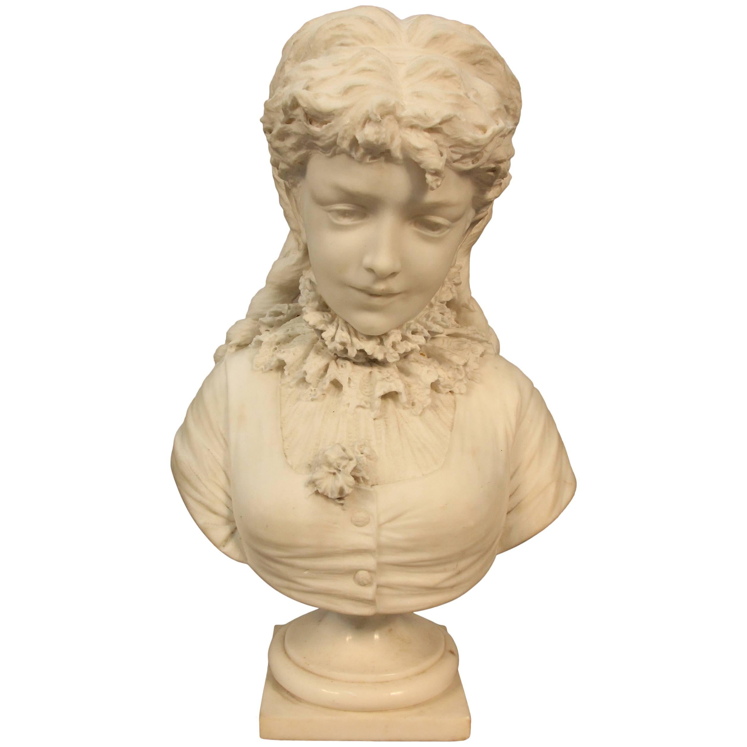 Milano Marble Bust, circa 1800s For Sale