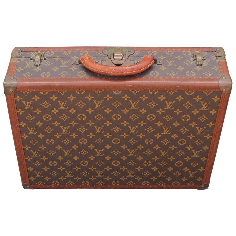 Vintage Brown Leather Suitcase Trunk Coffee Table attributed to Louis  Vuitton for Louis Vuitton for sale at Pamono