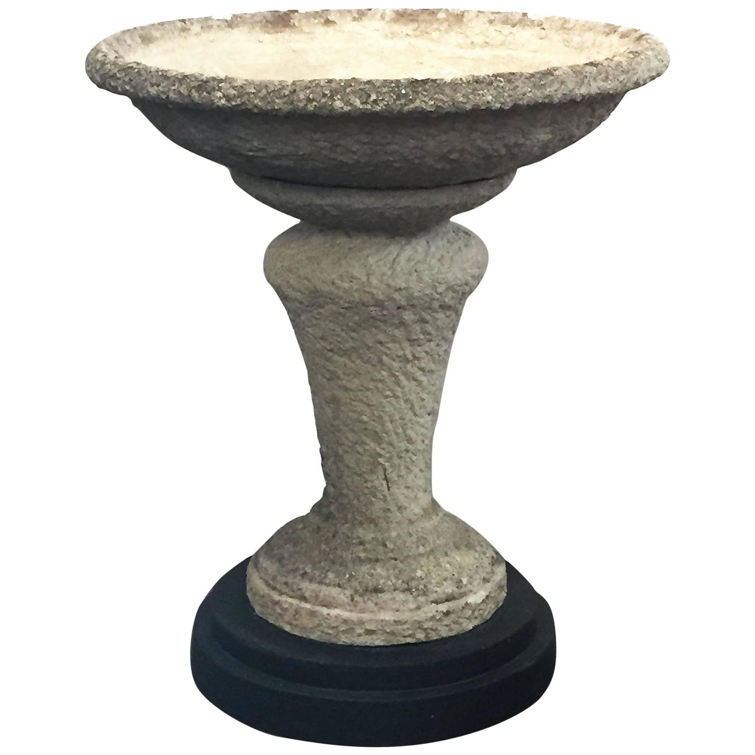 Large English Decorative Garden Stone Stand For Sale at 1stdibs