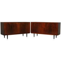 Pair of Poul Hundevad Rosewood Cabinets