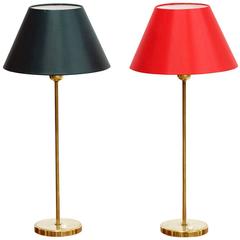 Pair of Brass Table Lamps from ASEA