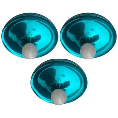 Set of Three Space Age German Flush Ceiling Lights