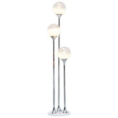 Targetti Sankey Floor Lamp with Frosted Globes, Italy, 1960