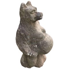 Japan Antique Big Party Loving Sexy Bear Tanuki,  19th century