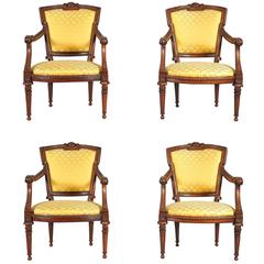 Louis XVI Four Armchairs