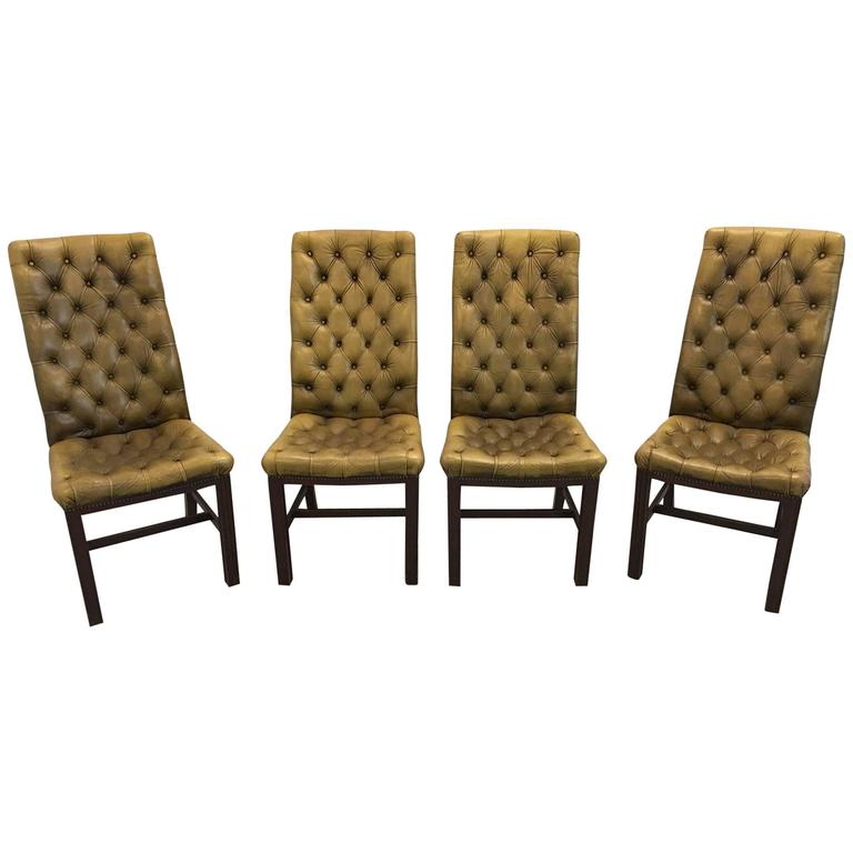 Set of Chesterfield Dining Chairs For Sale at 1stDibs