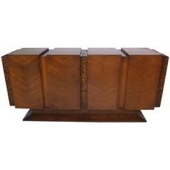 Walnut Credenza or Sever in the Manner of Adrian Pearsall