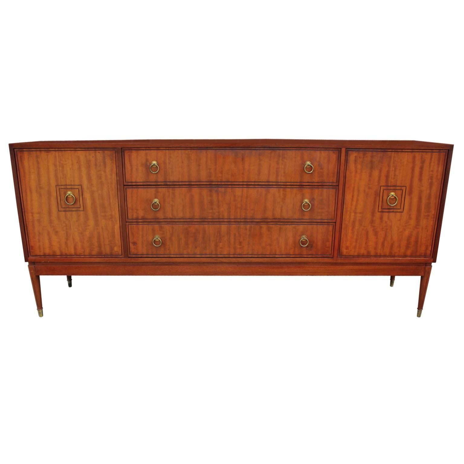 Elegant English Modern Sideboard with Brass Hardware