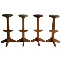 Set of Four "Ranch Oak" Bar / Counter Stools 11