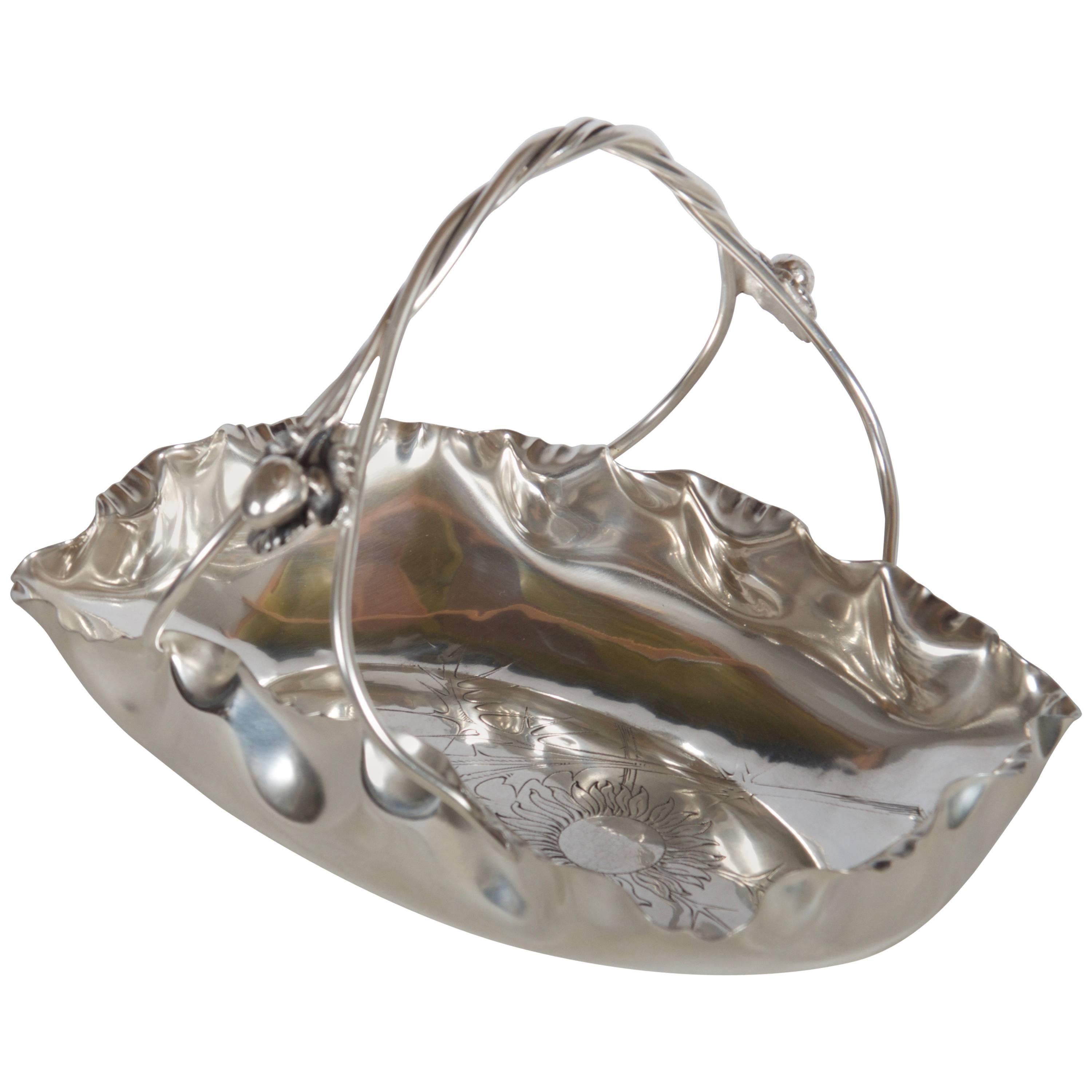 Art Nouveau Shell with Handle by Albert Koehler For Sale