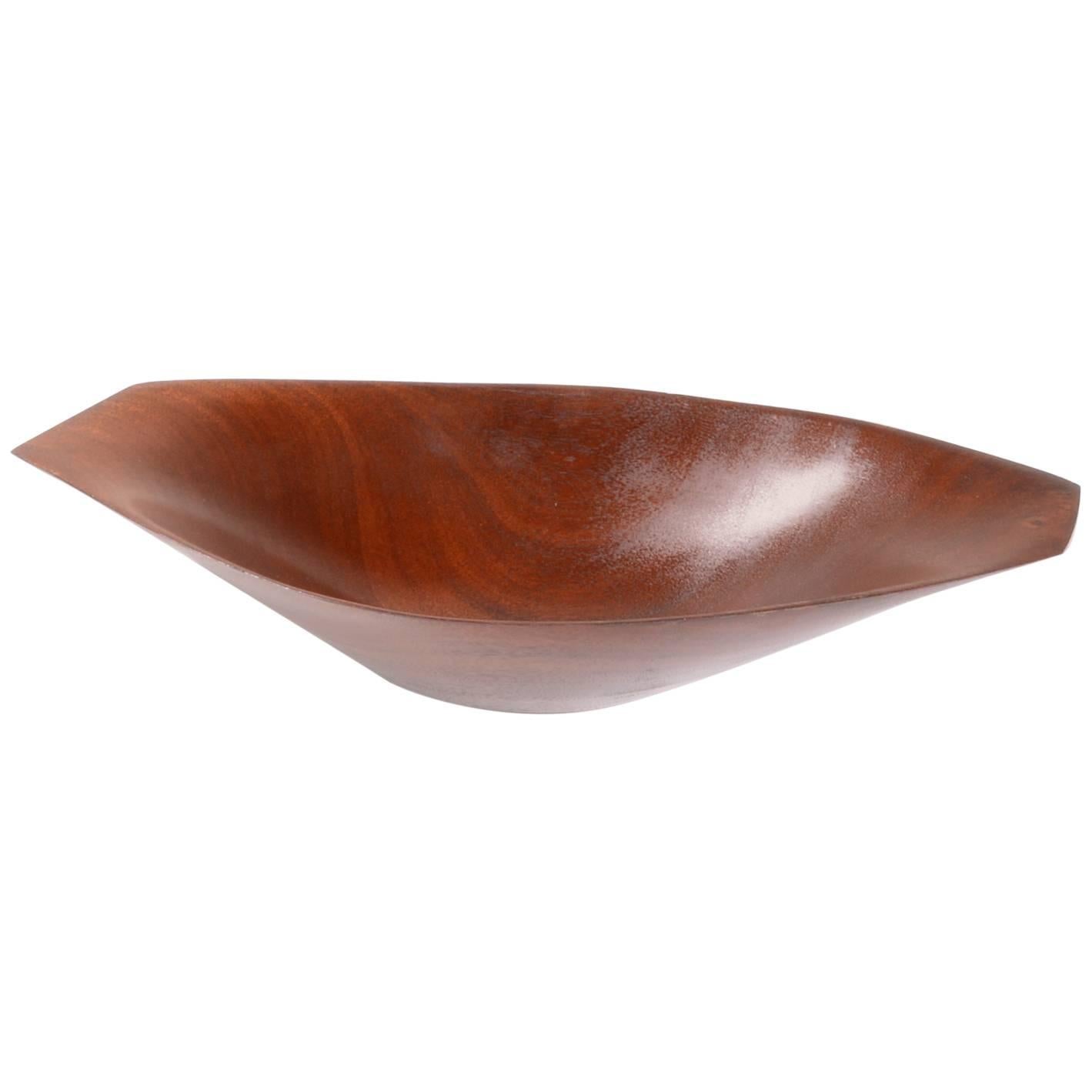 Large Emil Milan Bissilon Wood Bowl For Sale