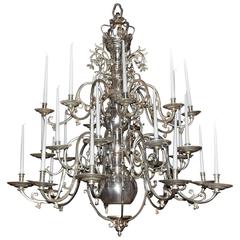 Palatial 18th Century German Baroque Nickel Chandelier, Wurzburg 4