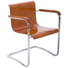 Czech Tubular Steel Chair by Hana Kucerova-Zaveska for Hynek Gottwald, 1930s