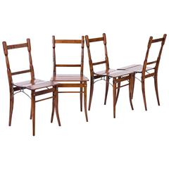 Czech Guesthouse Chairs from Fa. Jadrnicek, 1920s, Set of Four